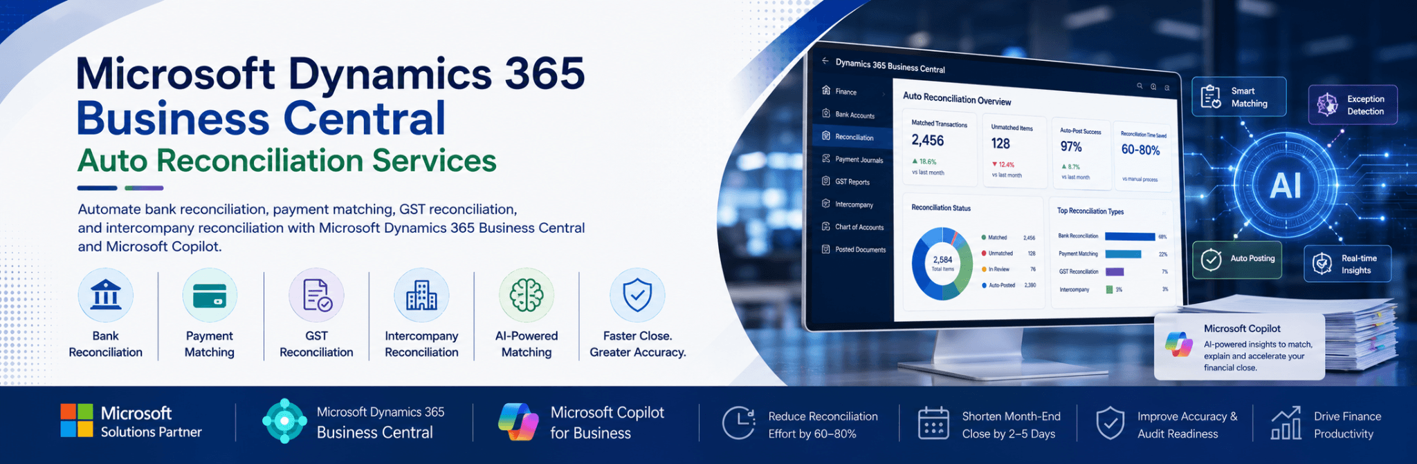 Microsoft Dynamics 365 Business Central Auto Reconciliation Services