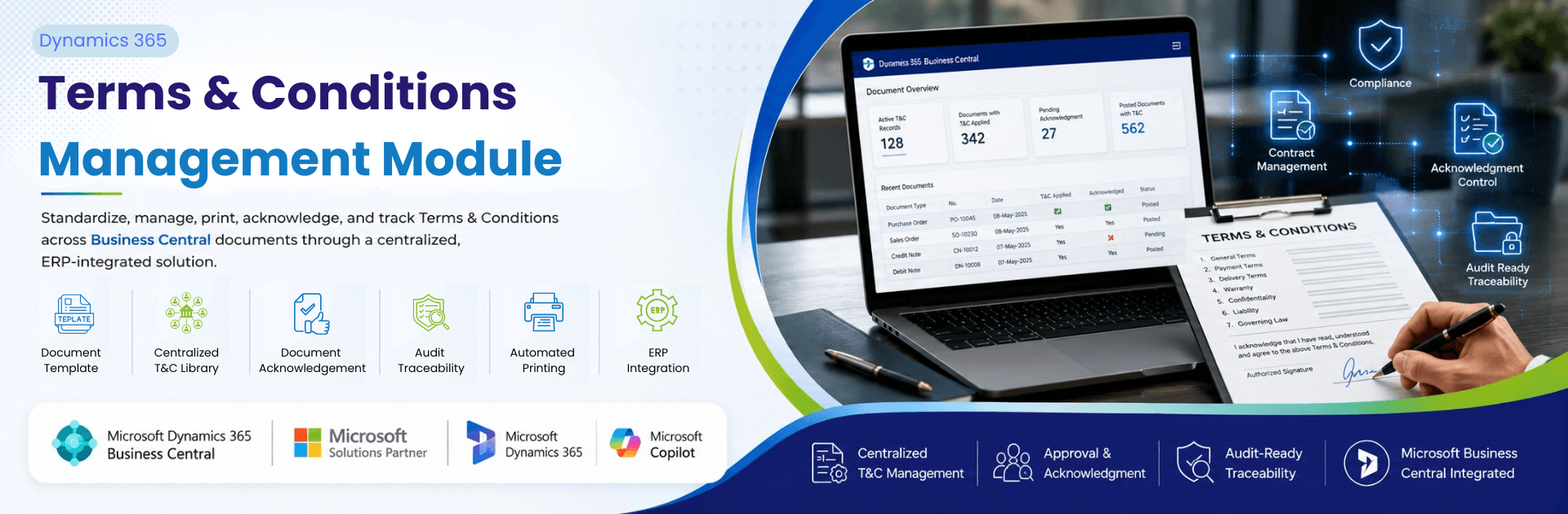 Terms & Conditions Management Module for Microsoft Dynamics 365 Business Central